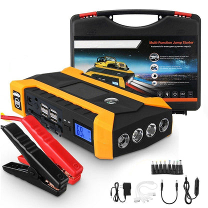 Car Jump Starter - Portable Battery Booster - Charger Power Bank Starting Device