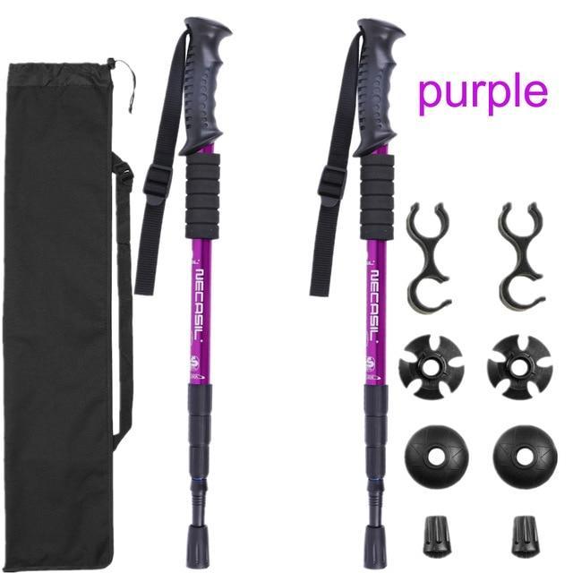 2pcs/lot Trekking Poles Hike Walking Stick Nordic Walking Cane