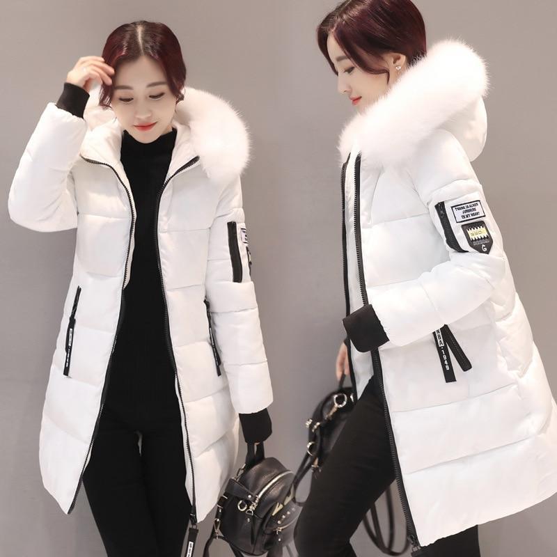 Winter Warm Ladies Casual Long Coat Slim Hooded Jacket