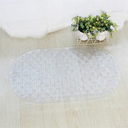 Anti-skid Bath Mat Soft Bathroom Massage Mat Suction Cup Non-slip Bathtub Carpet