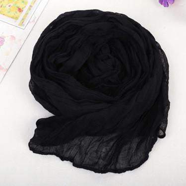 Fashion Casual Foulard All-match Solid Soft Cotton Long Scarf Women Scarves