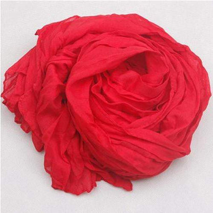 Fashion Casual Foulard All-match Solid Soft Cotton Long Scarf Women Scarves