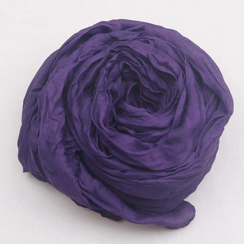 Fashion Casual Foulard All-match Solid Soft Cotton Long Scarf Women Scarves