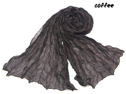 Fashion Casual Foulard All-match Solid Soft Cotton Long Scarf Women Scarves