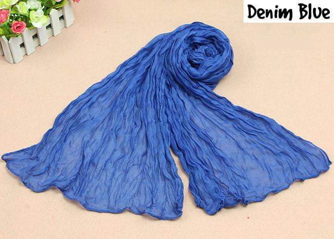 Fashion Casual Foulard All-match Solid Soft Cotton Long Scarf Women Scarves