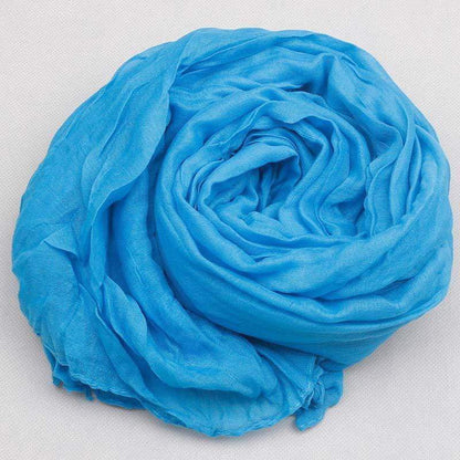 Fashion Casual Foulard All-match Solid Soft Cotton Long Scarf Women Scarves