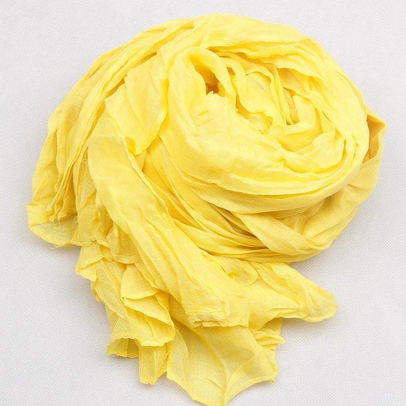 Fashion Casual Foulard All-match Solid Soft Cotton Long Scarf Women Scarves