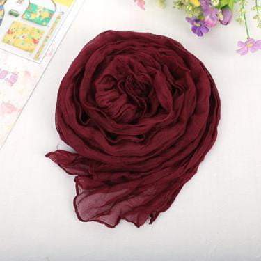 Fashion Casual Foulard All-match Solid Soft Cotton Long Scarf Women Scarves