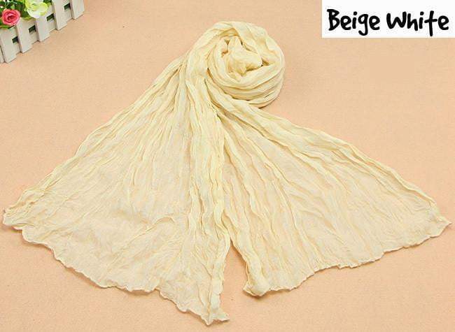 Fashion Casual Foulard All-match Solid Soft Cotton Long Scarf Women Scarves