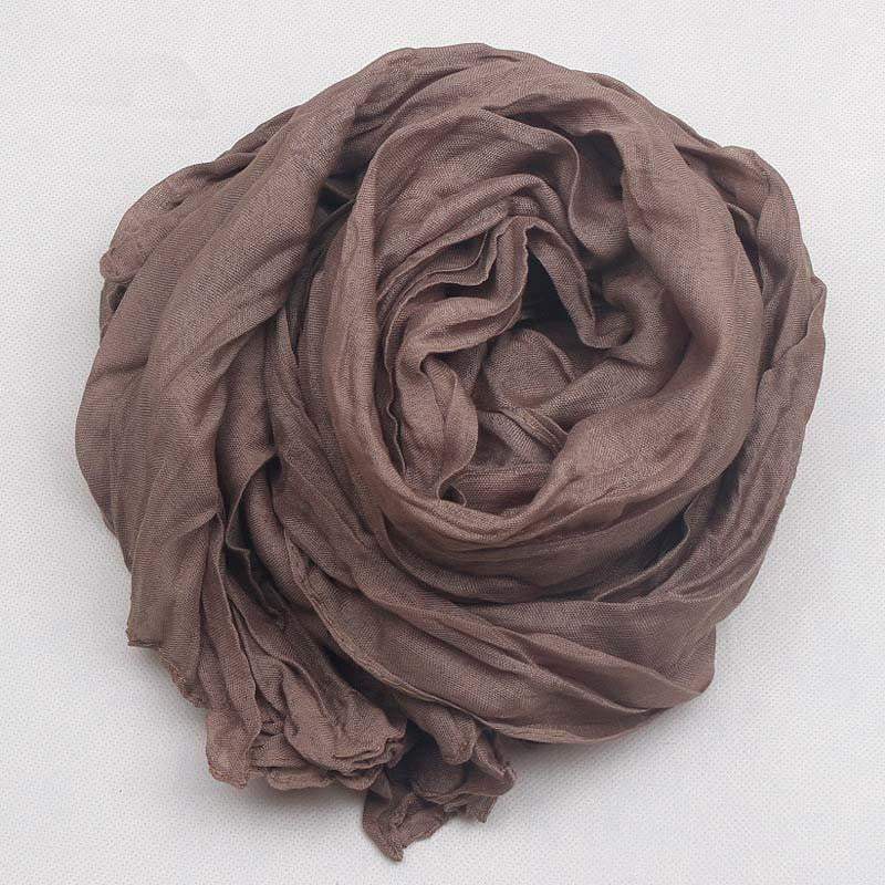 Fashion Casual Foulard All-match Solid Soft Cotton Long Scarf Women Scarves