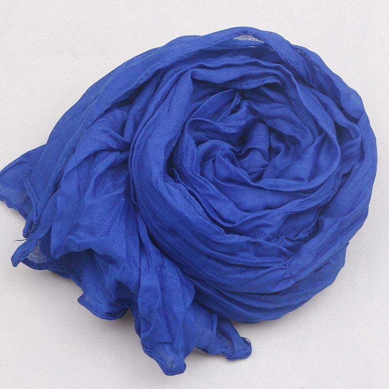 Fashion Casual Foulard All-match Solid Soft Cotton Long Scarf Women Scarves