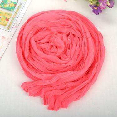 Fashion Casual Foulard All-match Solid Soft Cotton Long Scarf Women Scarves