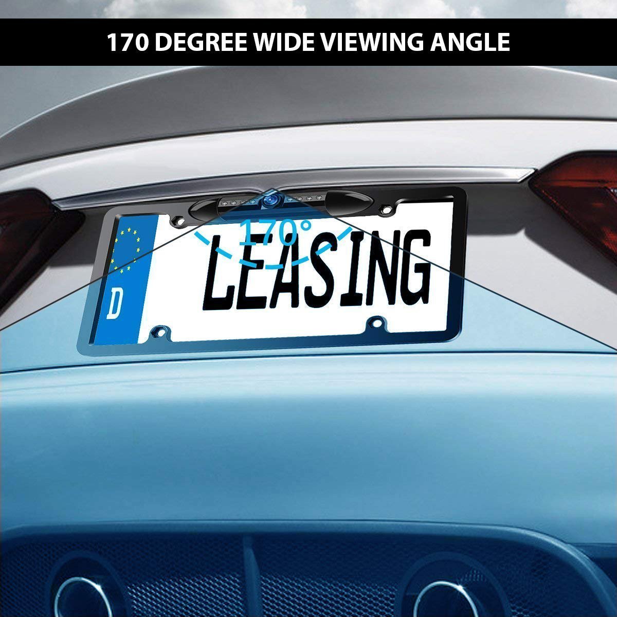 170° Camera License Plate Frame