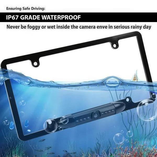 170° Camera License Plate Frame