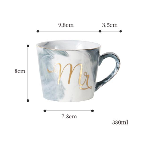 Mr & Mrs Marble Coffee Mugs