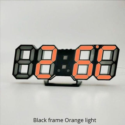 3D LED Wall Clock Modern Design Digital Table Clock Alarm Nightlight Watch For Home Living Room Decoration