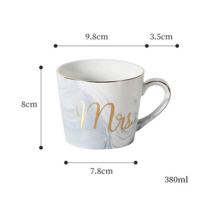 Mr & Mrs Marble Coffee Mugs