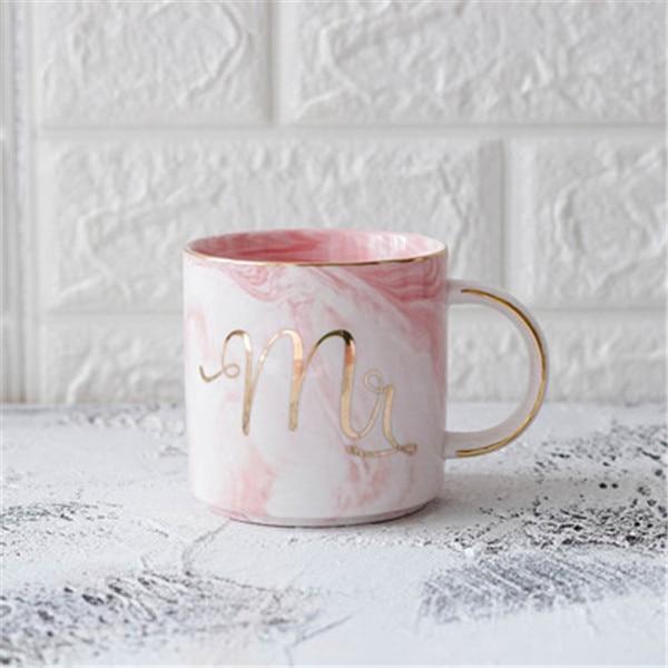 Mr & Mrs Marble Coffee Mugs