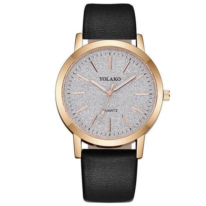 s High Quality Fashion Womens Ladies Simple Watches Geneva Faux Leather Analog Quartz Wrist Watch clock saat Gift