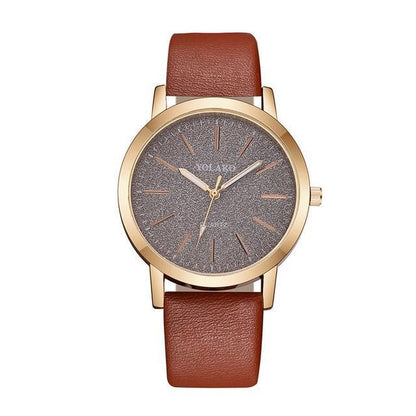 s High Quality Fashion Womens Ladies Simple Watches Geneva Faux Leather Analog Quartz Wrist Watch clock saat Gift