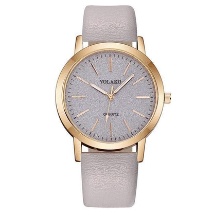 s High Quality Fashion Womens Ladies Simple Watches Geneva Faux Leather Analog Quartz Wrist Watch clock saat Gift