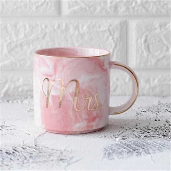 Mr & Mrs Marble Coffee Mugs