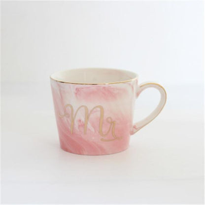 Mr & Mrs Marble Coffee Mugs