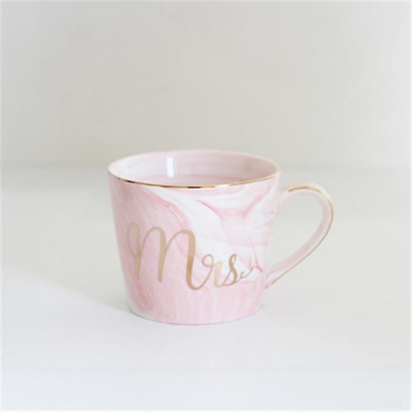 Mr & Mrs Marble Coffee Mugs