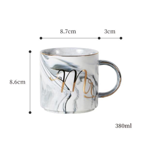 Mr & Mrs Marble Coffee Mugs