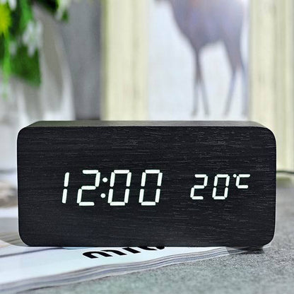 Wooden LED Alarm Clock