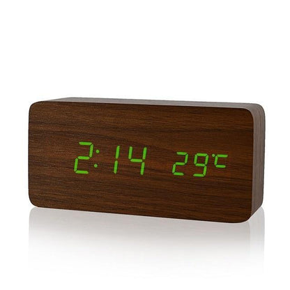 Wooden LED Alarm Clock