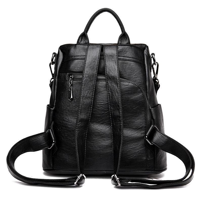 Women's Anti-theft Leather Backpack