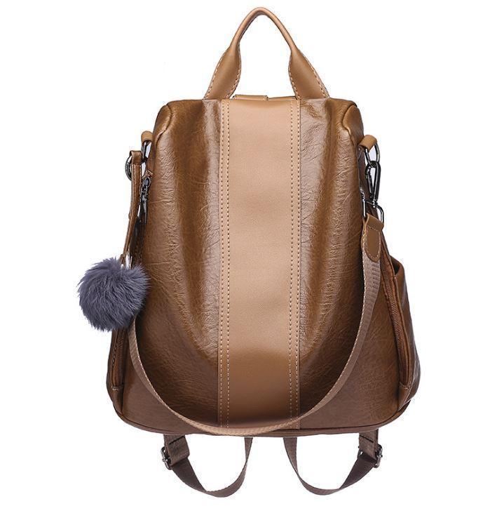 Women's Anti-theft Leather Backpack