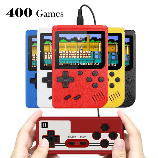 Portable Mini Handheld video Game Console Retro 8-Bit 3.0 Inch Color LCD Kids Color Console Game Player Built-in 400 Games
